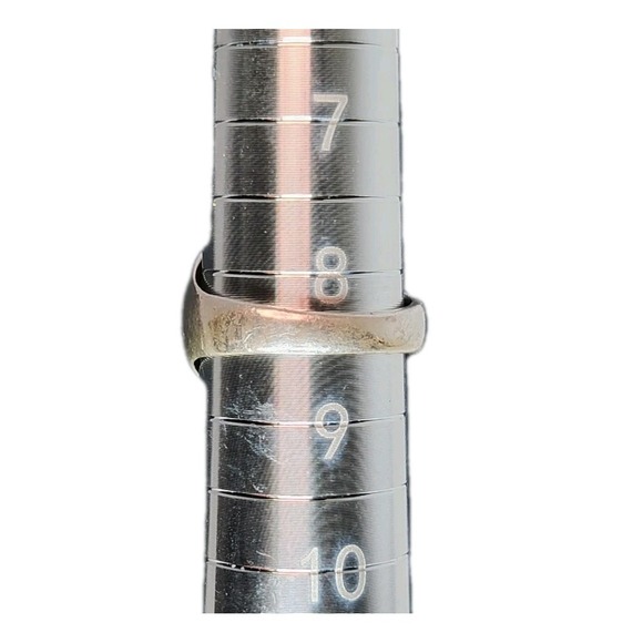 Vintage Sterling Silver Turquoise Ring Size 8.5 | Heavy Southwestern Style - Picture 6 of 9